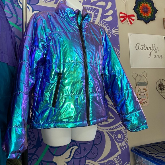 Club Exx Iridescent Snowsuit from Dolls Kill - Picture 2 of 15